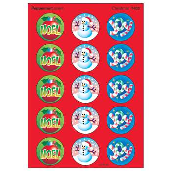 Stinky Stickers Christmas 60/Pk Acid-Free Peppermint By Trend Enterprises