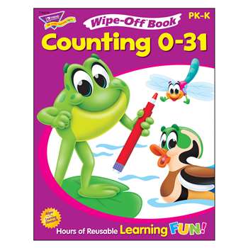 Counting 0-31 28Pg Wipe-Off Books Ks By Trend Enterprises