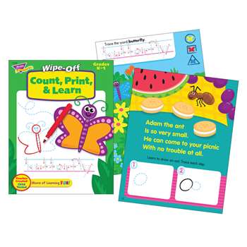 Count Print & Learn Wipe-Off Book 28Pg By Trend Enterprises