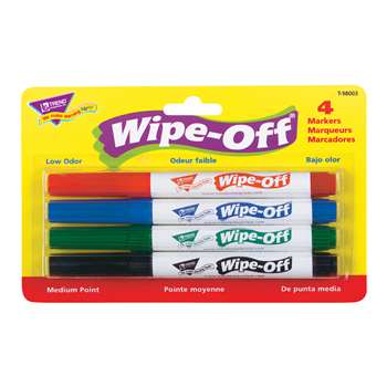 Wipe Off Marker 4 Standard Colors By Trend Enterprises