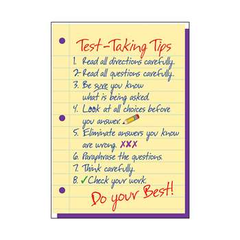Poster Test-Taking Tips By Trend Enterprises