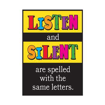 Poster Listen And Silent Are By Trend Enterprises