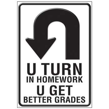 U Turn In Homework Large Posters By Trend Enterprises