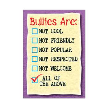 Poster Bullies Are Not Cool Not Friendly Argus By Trend Enterprises