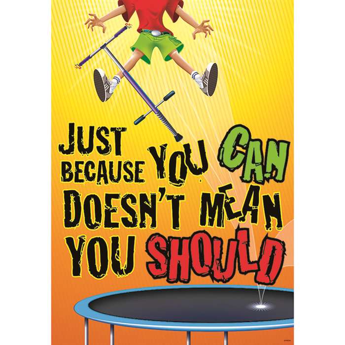 Just Because You Can Doesnt Mean You Should Argus Large Poster By Trend Enterprises