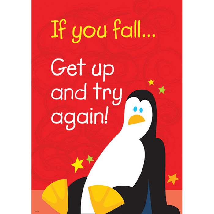 If You Fall Get Up And Try Again Poster By Trend Enterprises