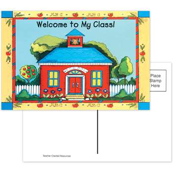 Schoolhouse Welcome 30Pk Postcards 4X6 By Teacher Created Resources