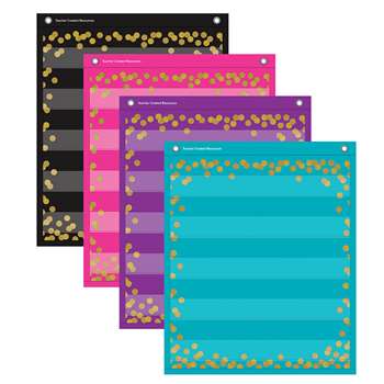 Confetti Colorful Mini Pocket Chrts Magnetic, TCR20332