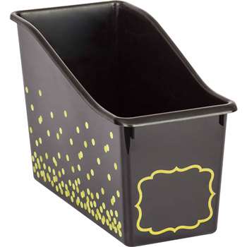 Black Confetti Plastic Book Bin, TCR20336