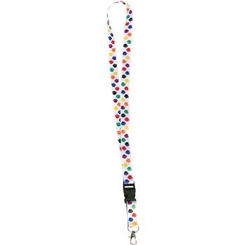 Colorful Paw Print Lanyard, TCR20350