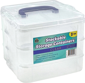 CLEAR STACKABLE 3 TIER CONTAINERS - TCR20449