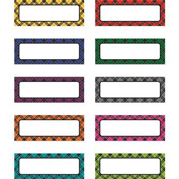 Plaid Magnetic Labels, TCR20622