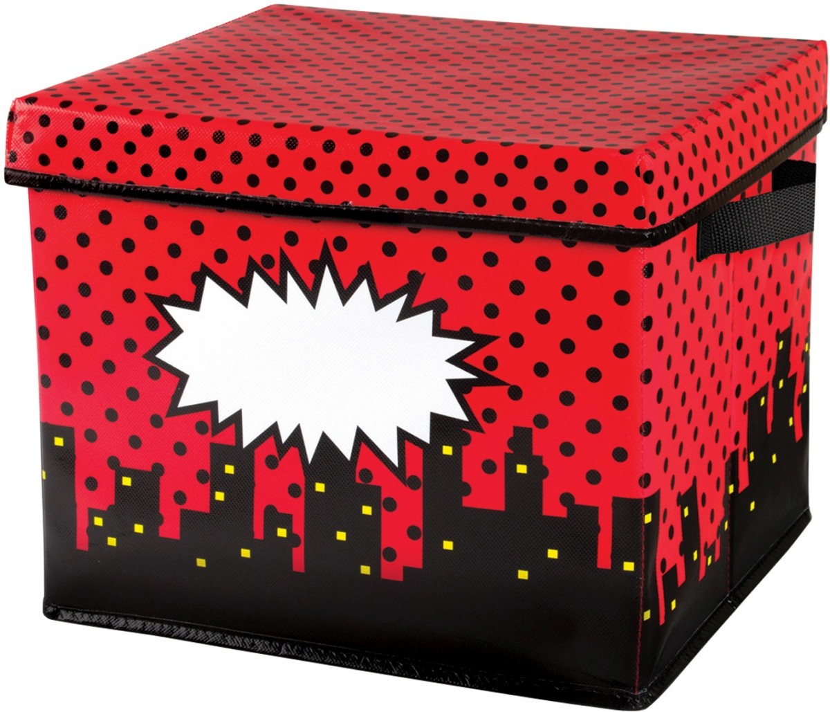Superhero Storage Bins Box 12X12.5X10.5 TCR20769 Teacher Created Resources Plastic  Storage Containers, K12 School Supplies