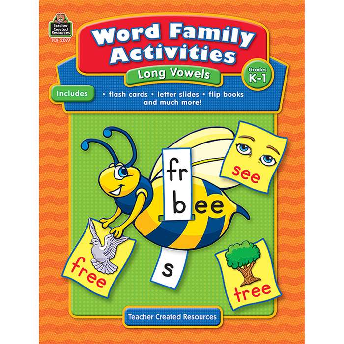 Word Family Activities Long Vowels Gr K-1 By Teacher Created Resources