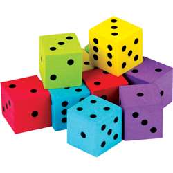 20 Pack Foam Colorful Dice, TCR20808