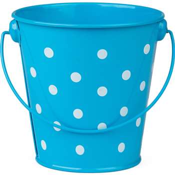 Aqua Polka Dots Bucket, TCR20823