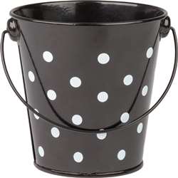 Black Polka Dots Bucket, TCR20825