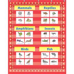 34x44&quot; Red Marquee Pocket Chart 10 Pockets, TCR20831
