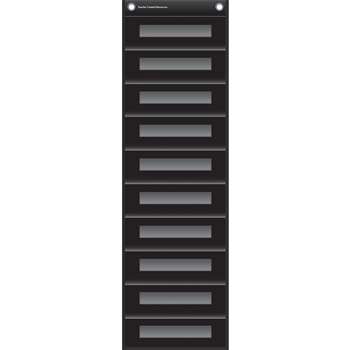 File Storage Pocket Chart Black, TCR20841