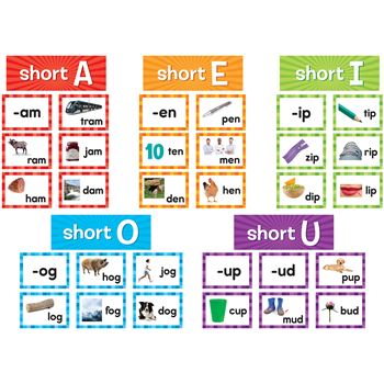 Short Vowels Pocket Chart Cards - TCR20850