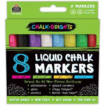 Chalk Brights Liq Chalk Markers 8Pk, TCR20884