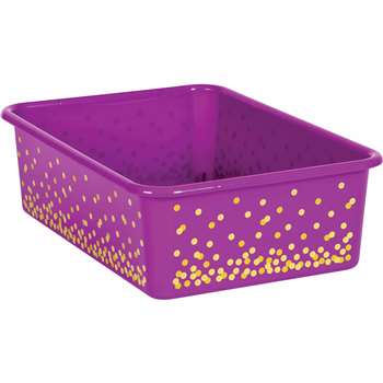 Purple Confetti Large Plastic Bin, TCR20899