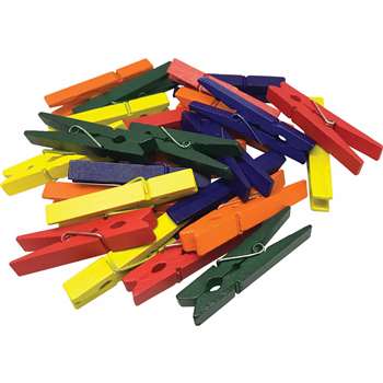 Medium Multicolor Clothespins 50 Ct Stem Basics, TCR20931