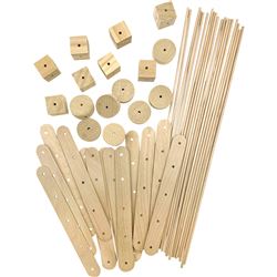 Wood Construction Kit 66 Count Stem Basics, TCR20950