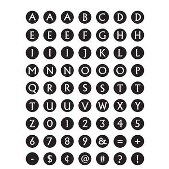 Black & White Alphabet Mini Stickers, TCR2142