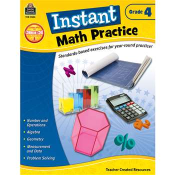 Instant Math Practice Gr 4 By Teacher Created Resources
