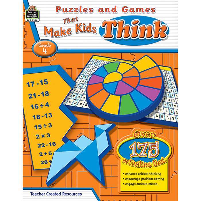 Puzzles And Games That Make Kids Think Gr-4 By Teacher Created Resources