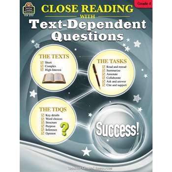 Gr 4 Close Reading with Text Questions, TCR2737