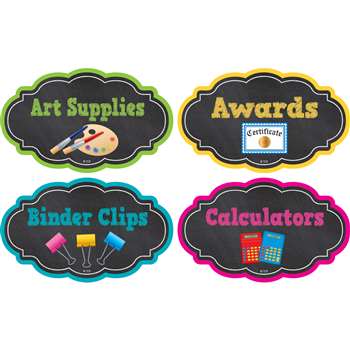 Chalkboard Brights Supply Labels, TCR3515