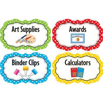 Polka Dots Supply Labels, TCR3565
