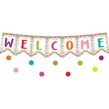 Confetti Pennants Welcome Bulletin Board Set, TCR3608