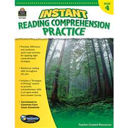 Instant Reading Gr 4 Comprehension Pratice, TCR3657