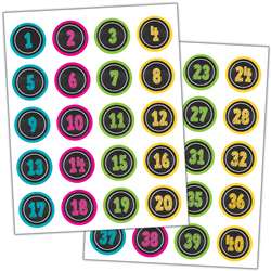 Chalkboard Brights Numbers Stickers, TCR3841