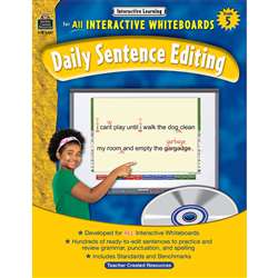 Interactive Learning Gr 5 Daily Sentence Editing Bk W/Cd By Teacher Created Resources