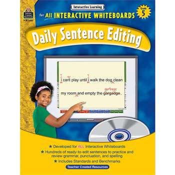 Interactive Learning Gr 5 Daily Sentence Editing Bk W/Cd By Teacher Created Resources