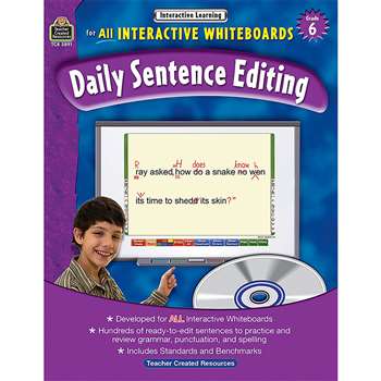 Interactive Learning Gr 6 Daily Sentence Editing Bk W/Cd By Teacher Created Resources