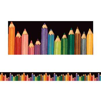 Sw Colorful Pencils Straight Border Trim By Teacher Created Resources