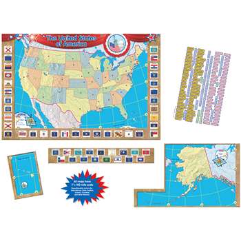 Us Map Bulletin Board Set 36X24 By Teacher Created Resources