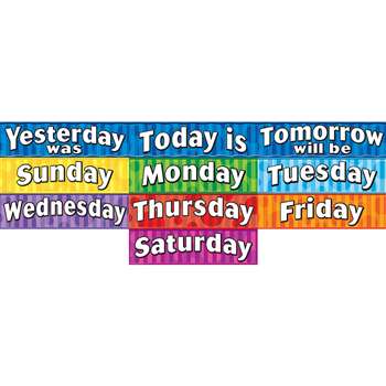 Days Of The Week Headliners By Teacher Created Resources