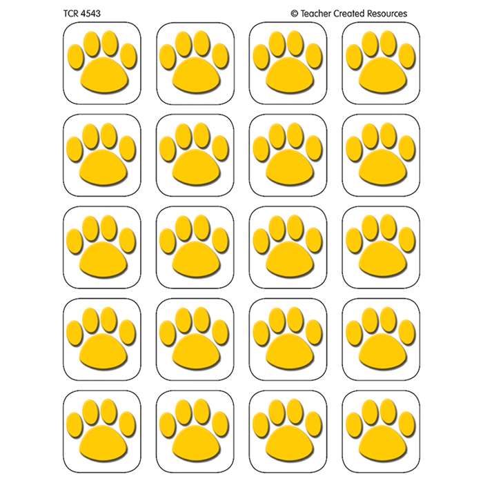 Gold Paw Print Stickers By Teacher Created Resources