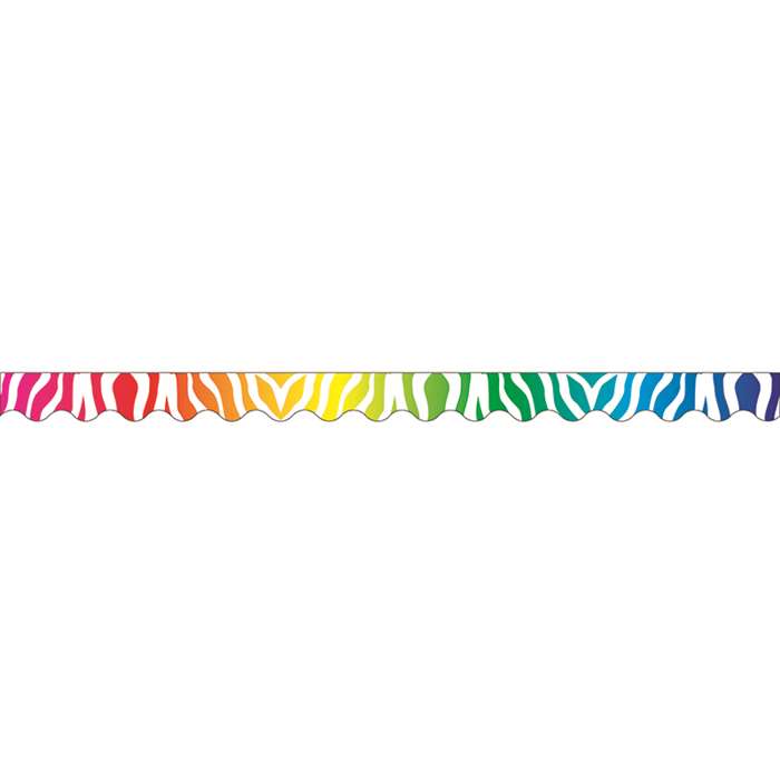 Zebra Rainbow Border Trim By Teacher Created Resources