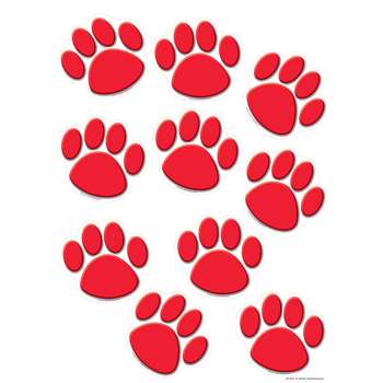 Red Paw Prints Accents By Teacher Created Resources