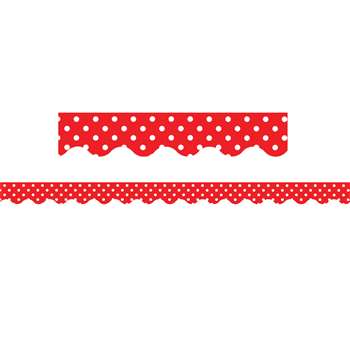 Red Mini Polka Dots Border Trim By Teacher Created Resources