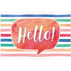 Watercolor Hello Postcards, TCR4764