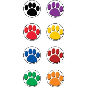 Colorful Paw Prints Mini Stickers By Teacher Created Resources