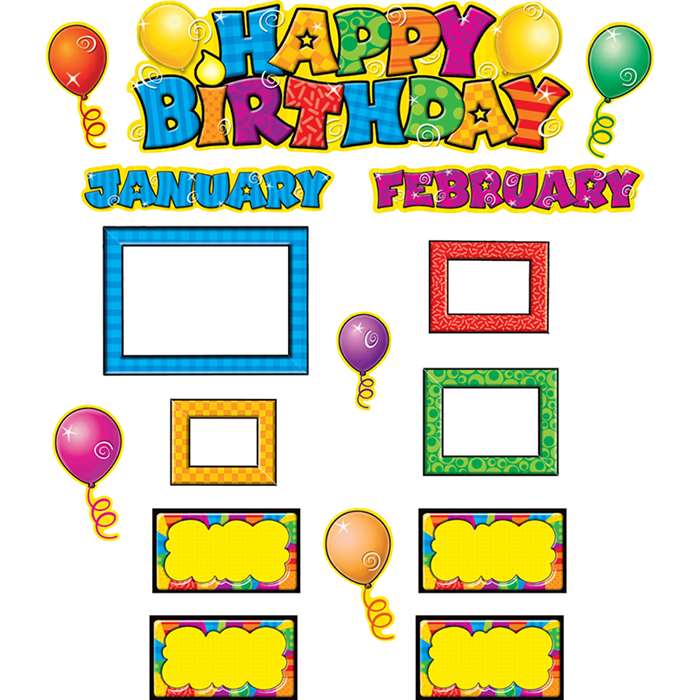 Happy Birthday Mini Bulletin Board Set By Teacher Created Resources